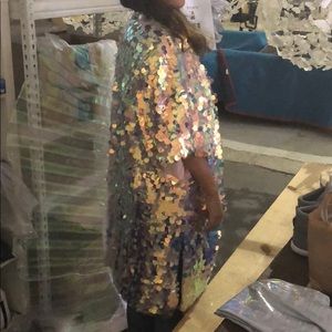 I heart raves sequin kimono